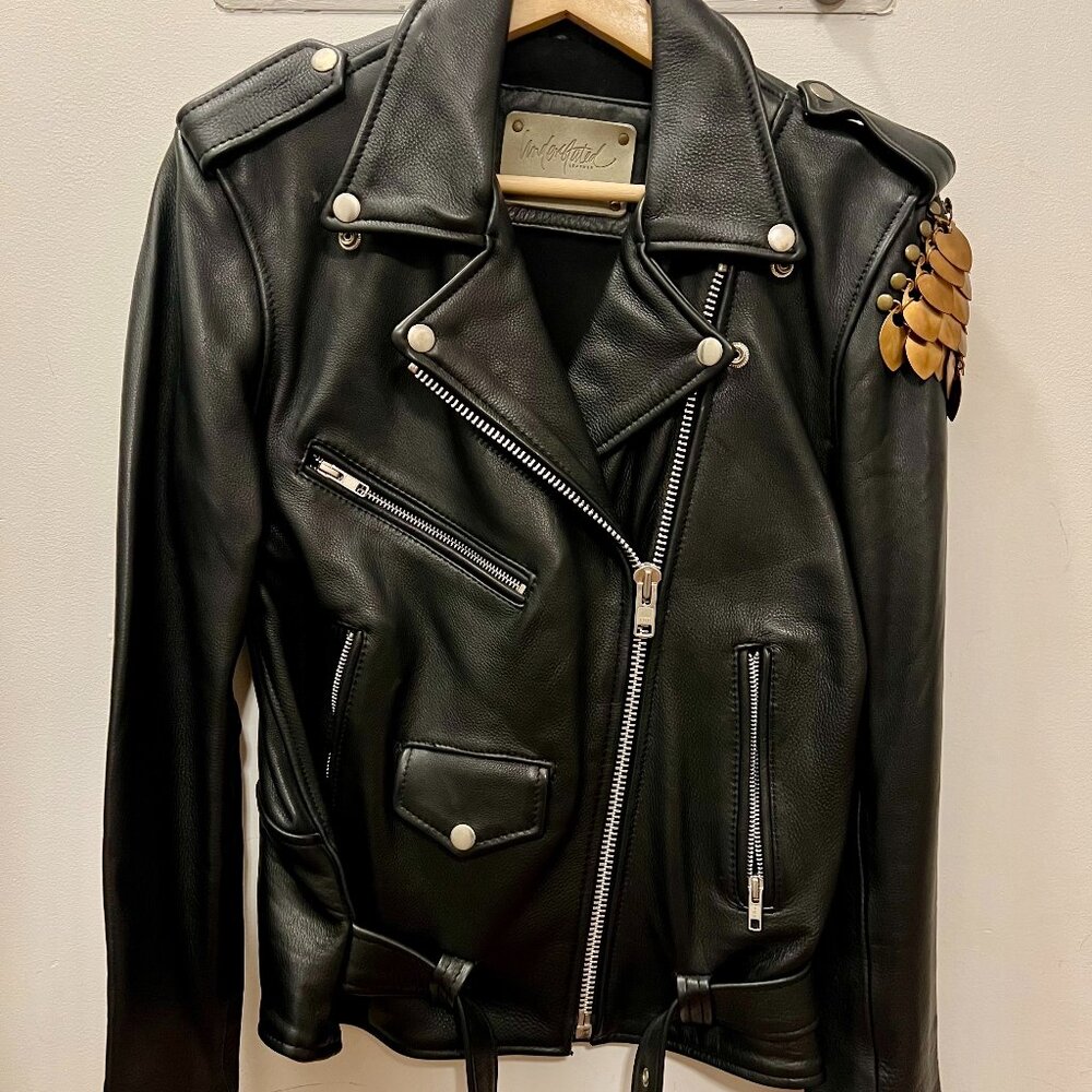 Understated Leather Cold Shoulder Jacket